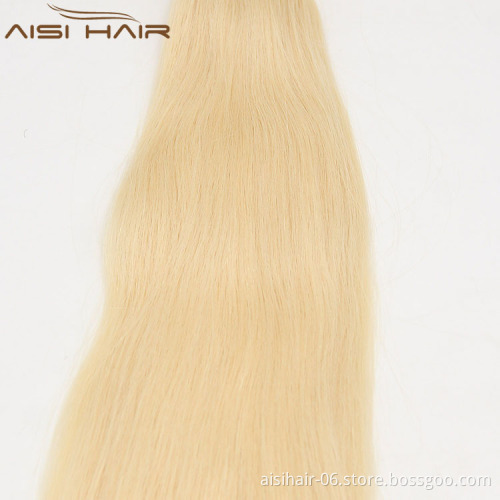 Aisi Hair Top Quality Blonde 613 Color I Tip Hair , Human  Russia Hair Extension